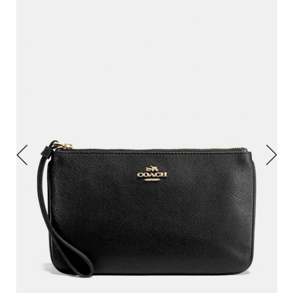 Large black Coach wristlet